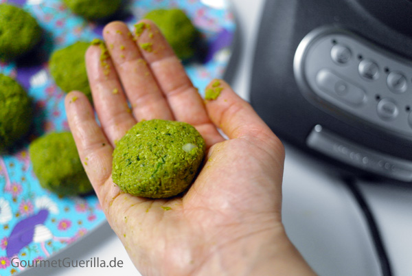 When I grow up ... I make emerald-green pea-falafel.