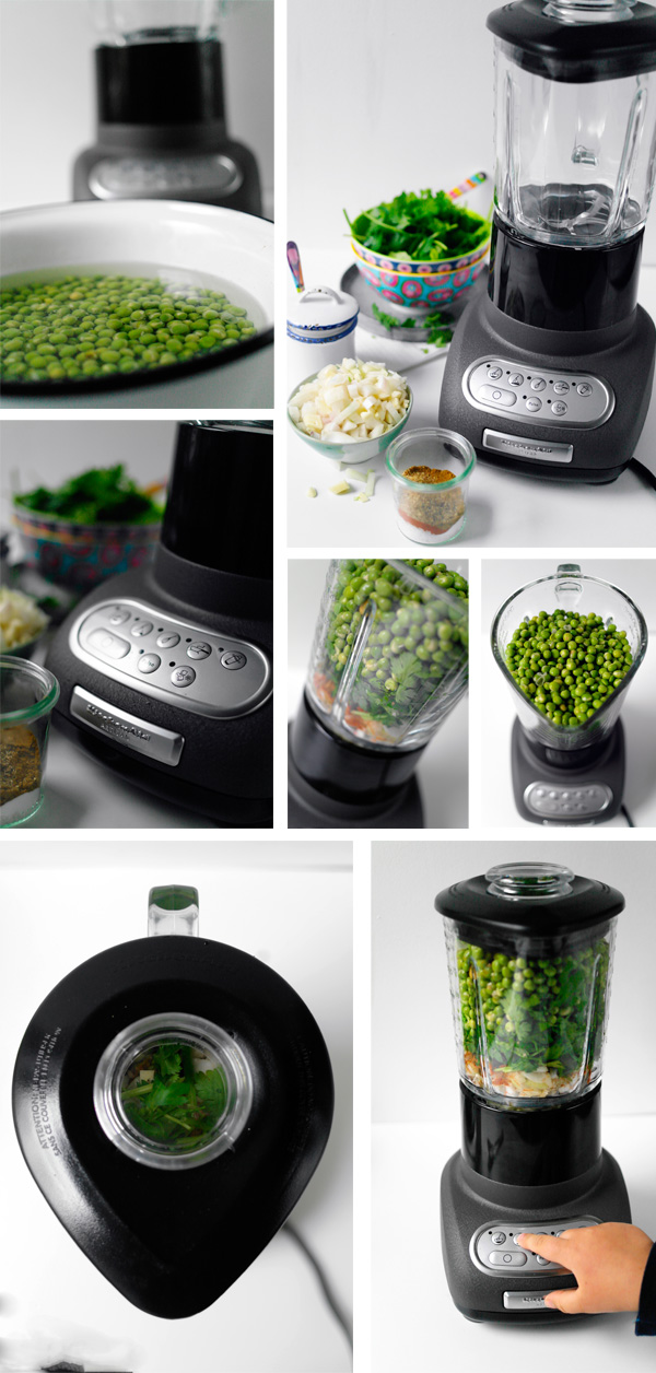 Making emerald green pea falafel | GourmetGuerilla.com