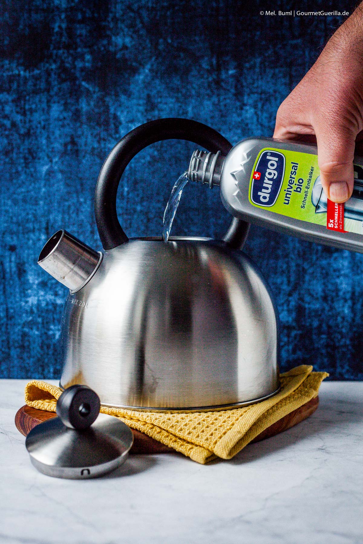 Decalcify the kettle with durgol | GourmetGuerilla.com