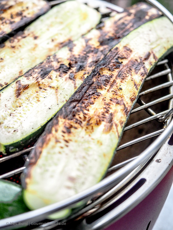  Zucchini barbecue for Ottolenghi Salad of grilled Zuchhini with yoghurt, walnuts and mint 